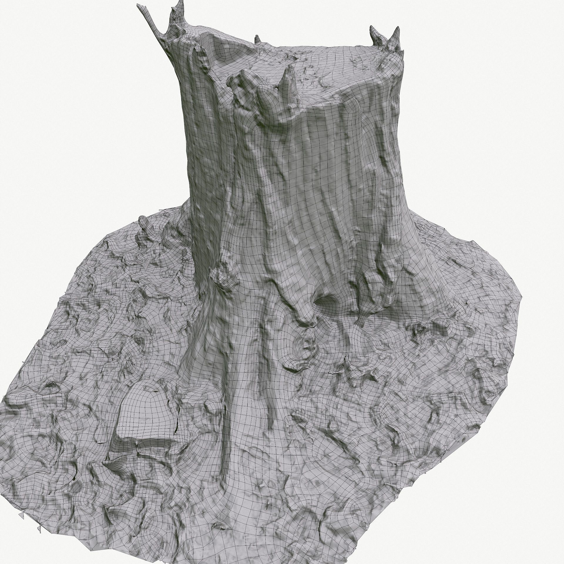 3D Scan BPR Tree Stump Collection model Low-poly 3D model_111
