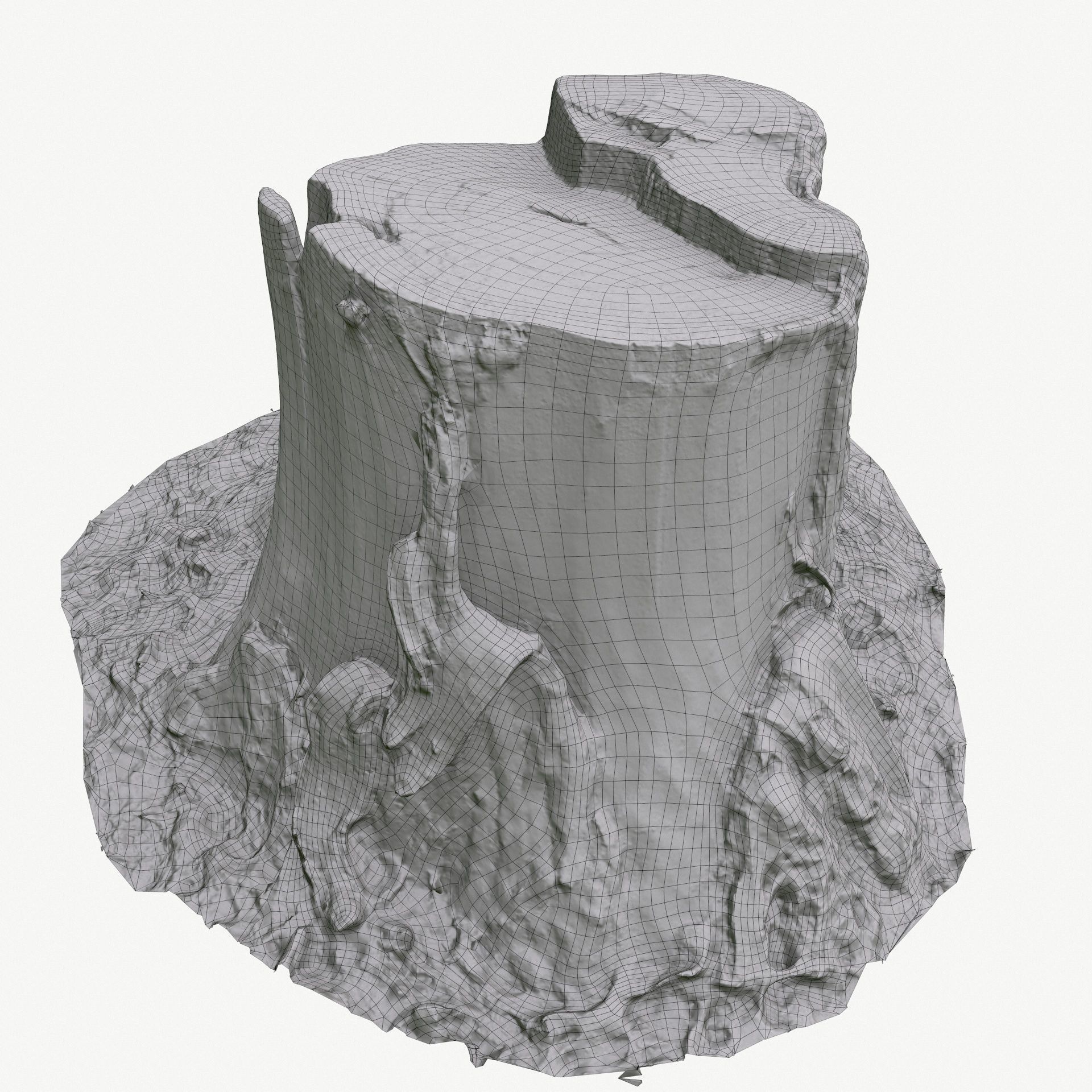3D Scan BPR Tree Stump Collection model Low-poly 3D model_144