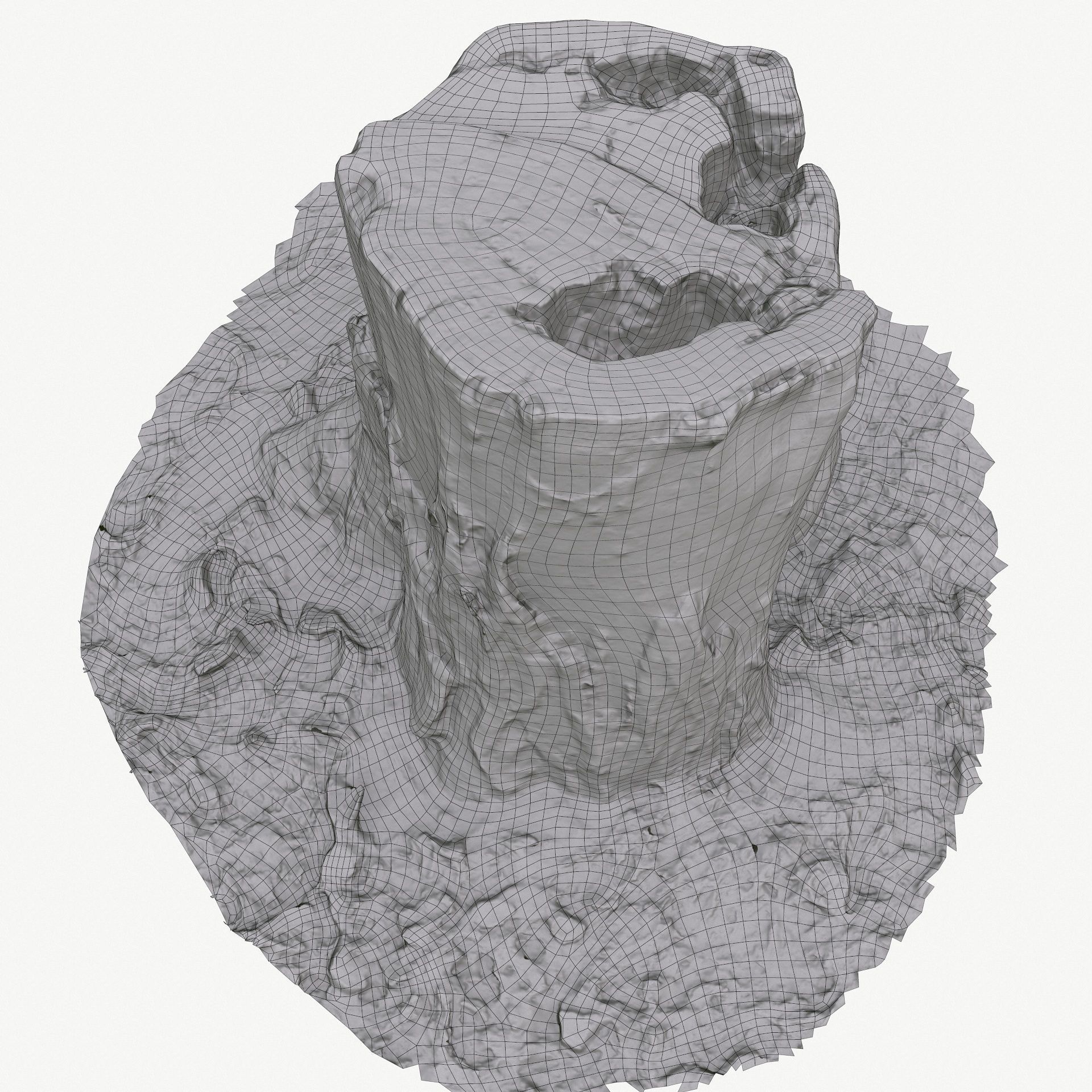 3D Scan BPR Tree Stump Collection model Low-poly 3D model_121