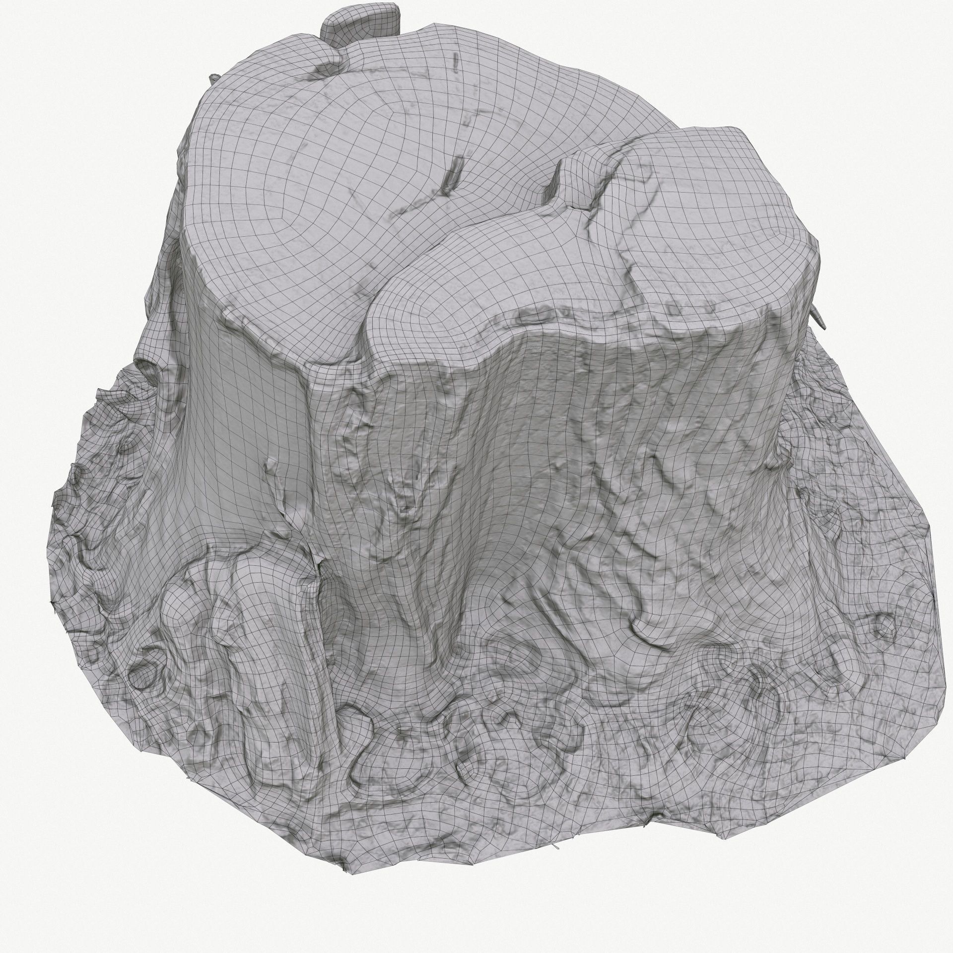 3D Scan BPR Tree Stump Collection model Low-poly 3D model_146