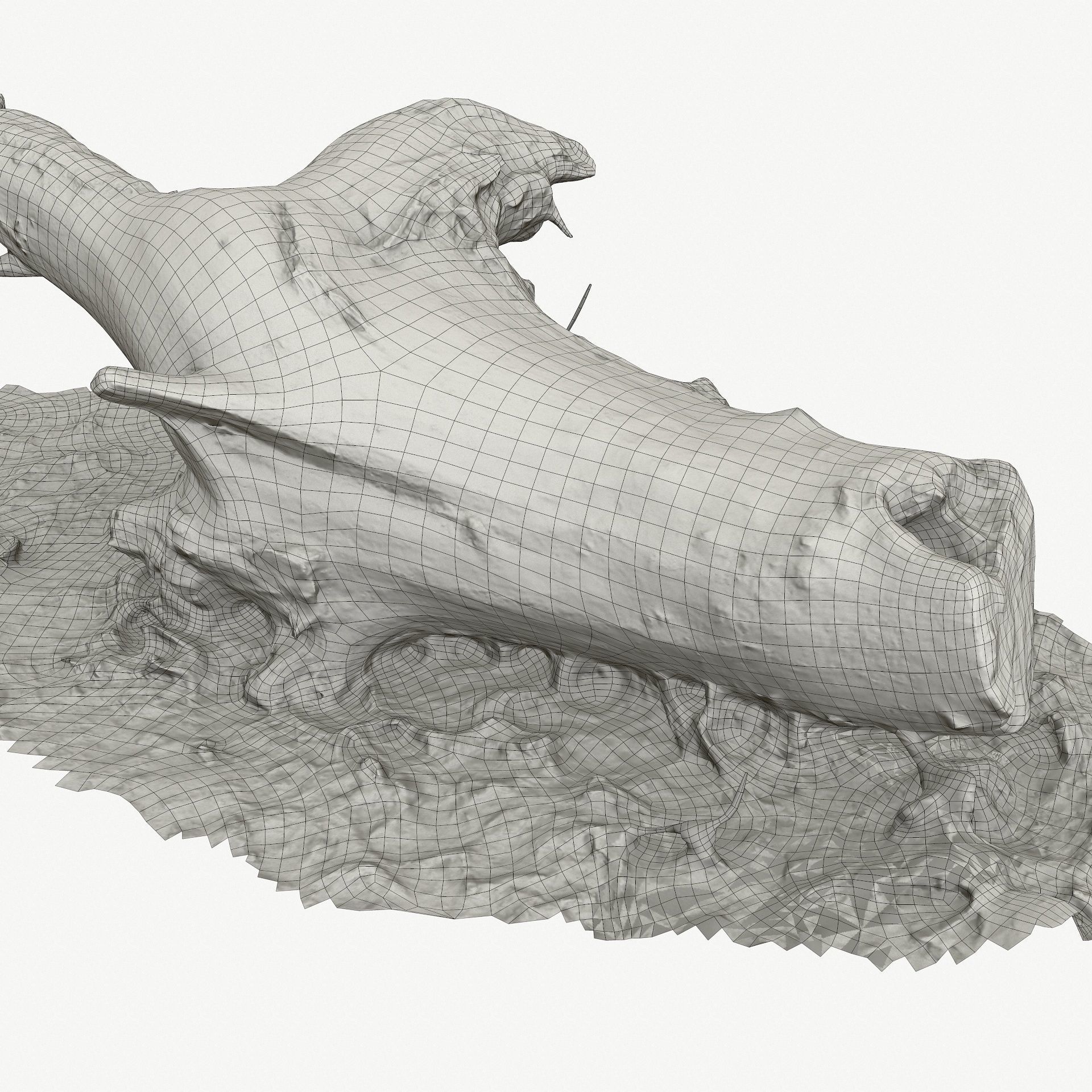 3D Scan BPR Tree Stump Collection model Low-poly 3D model_129