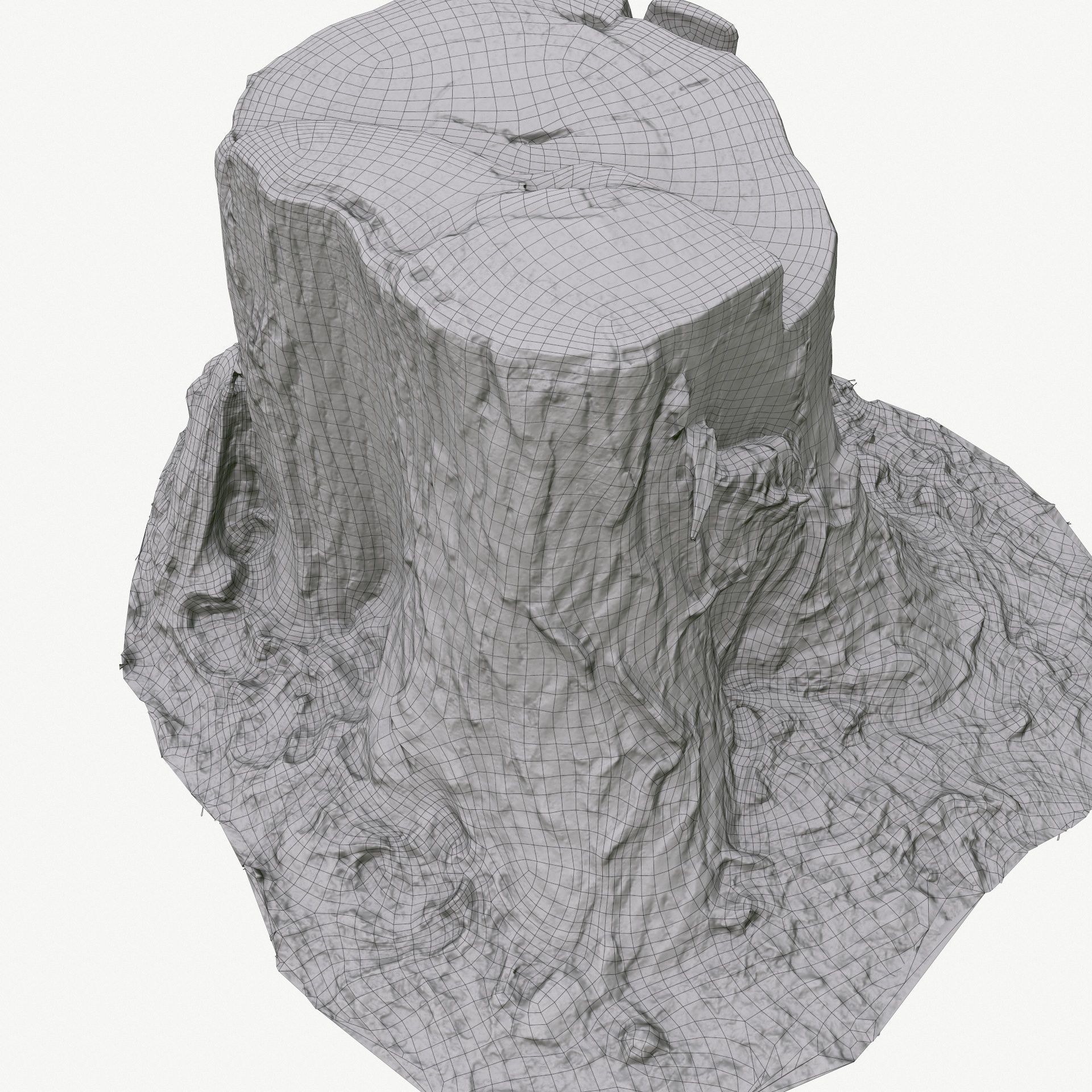 3D Scan BPR Tree Stump Collection model Low-poly 3D model_147