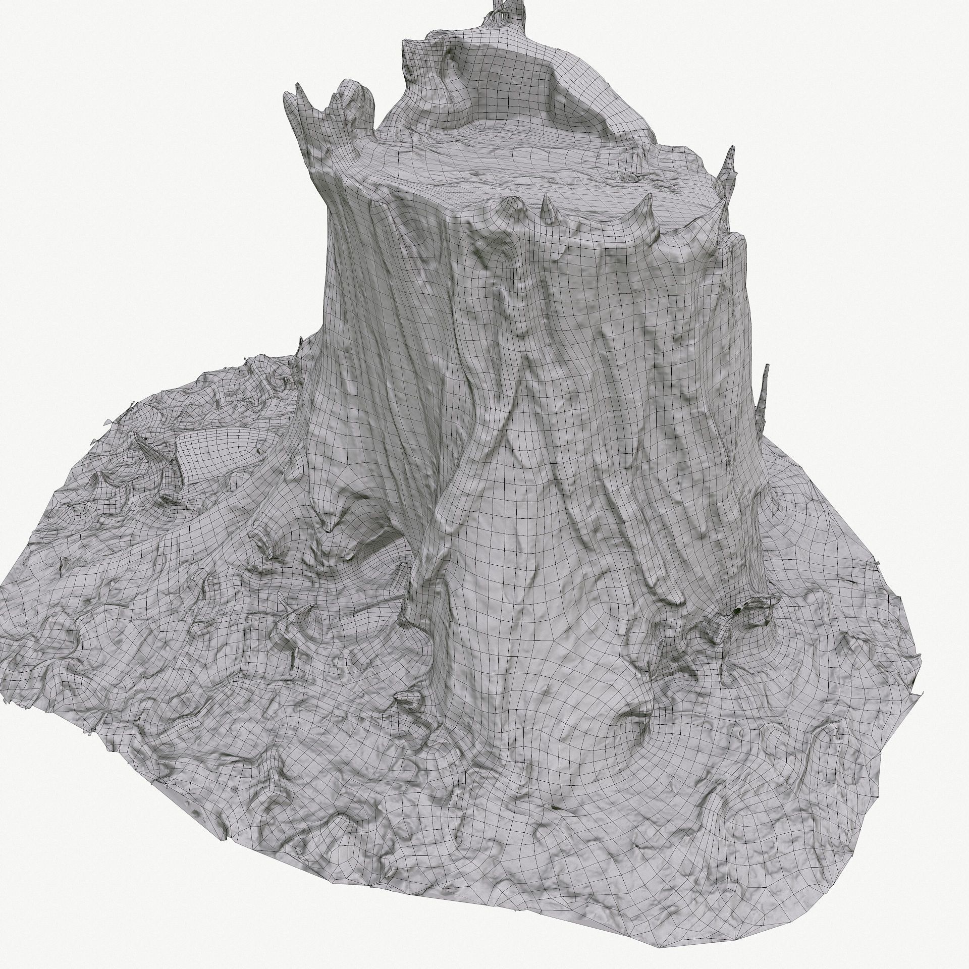 3D Scan BPR Tree Stump Collection model Low-poly 3D model_106