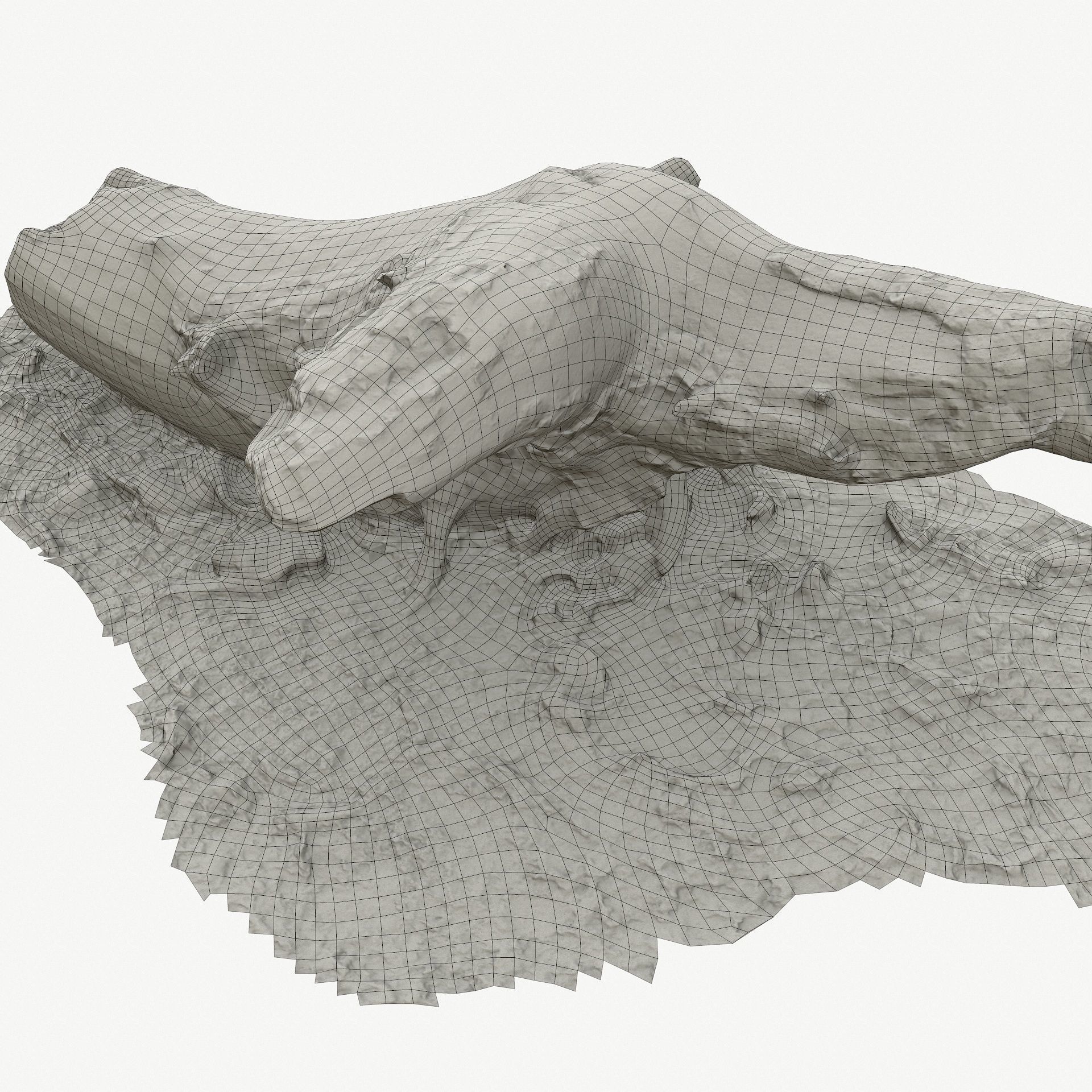 3D Scan BPR Tree Stump Collection model Low-poly 3D model_140