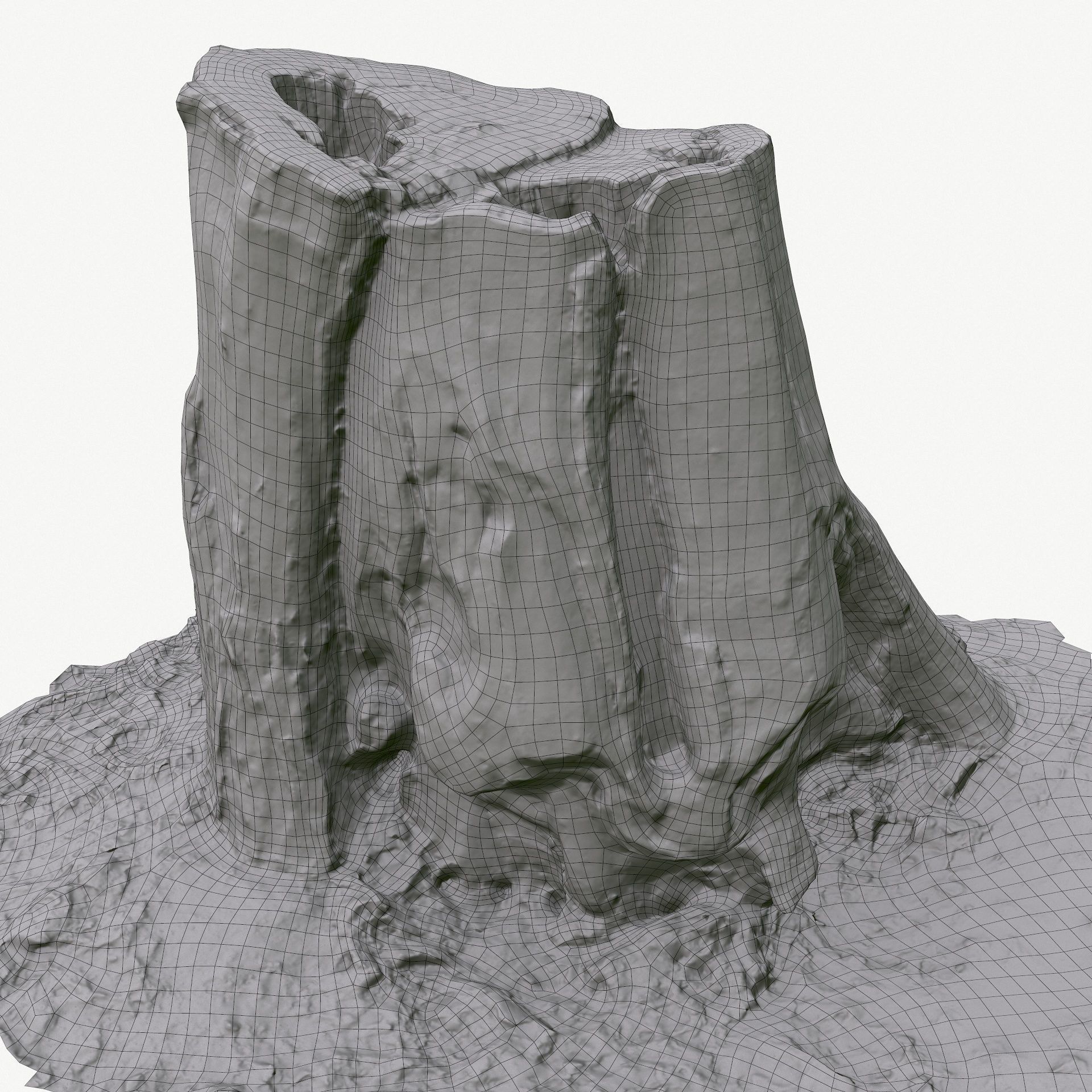 3D Scan BPR Tree Stump Collection model Low-poly 3D model_132