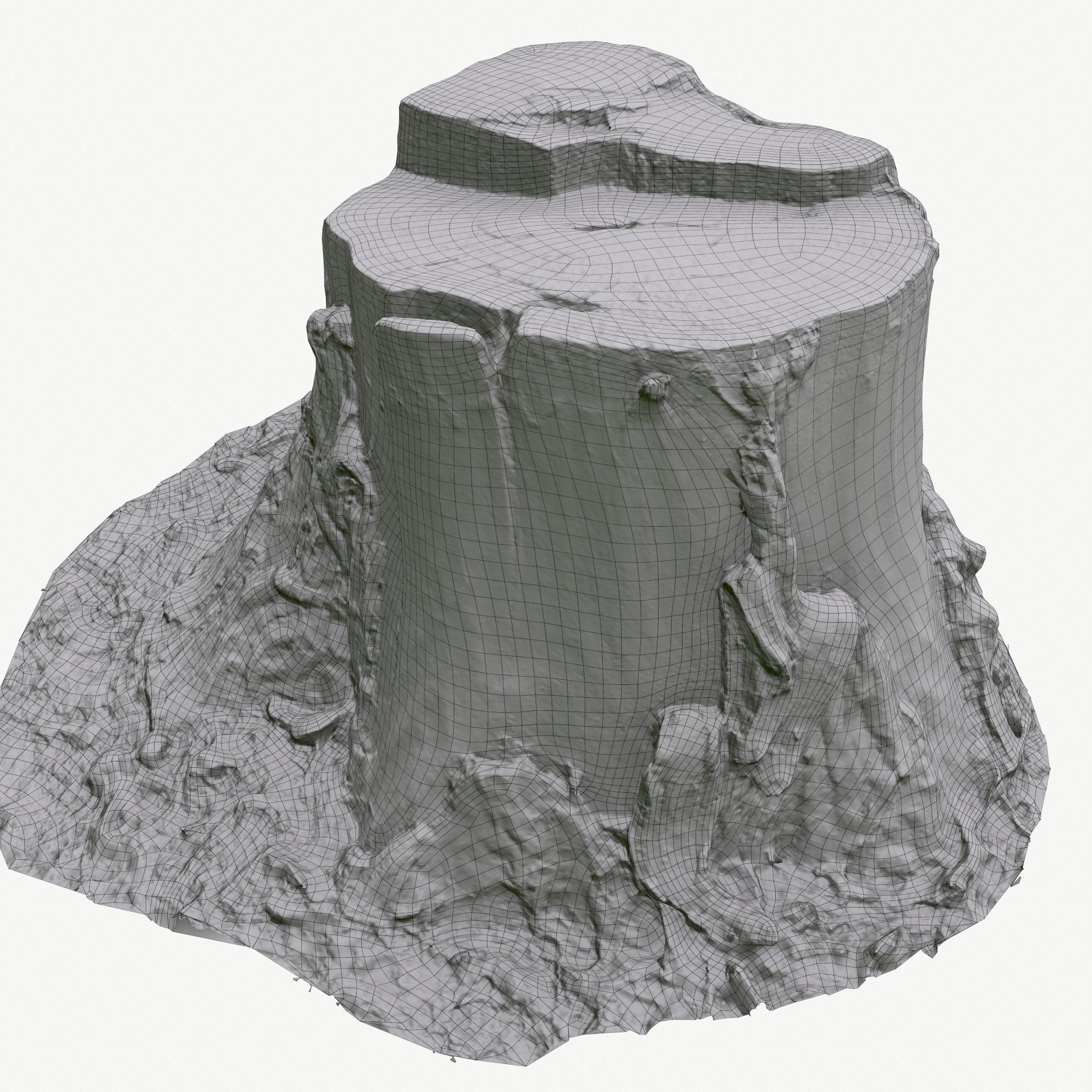 3D Scan BPR Tree Stump Collection model Low-poly 3D model_142