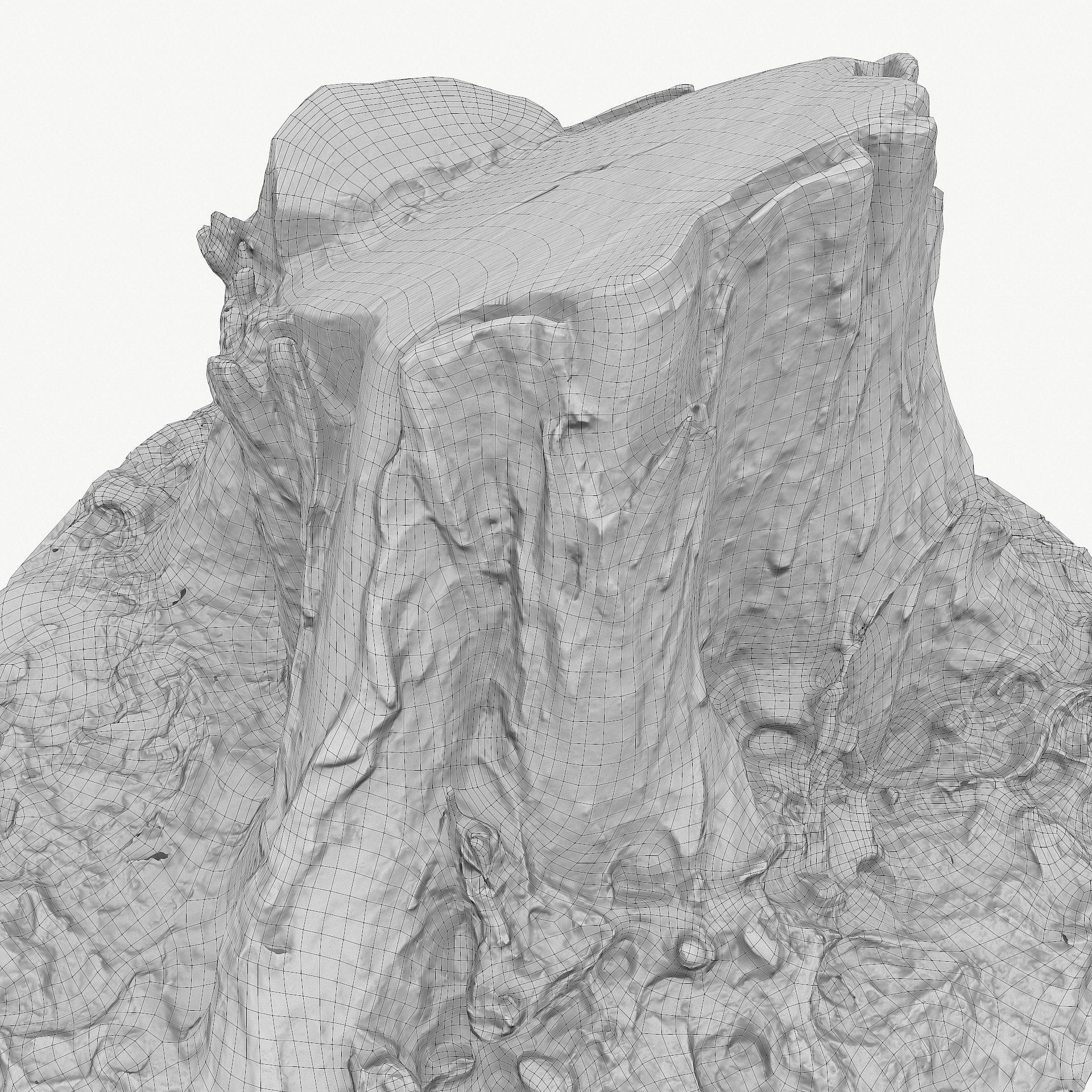 3D Scan BPR Tree Stump Collection model Low-poly 3D model_128