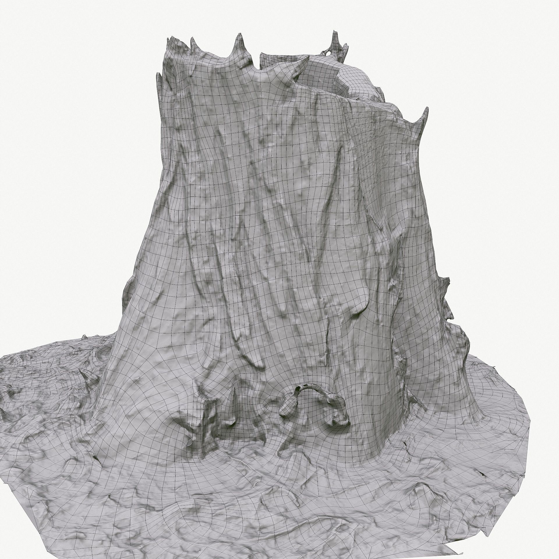 3D Scan BPR Tree Stump Collection model Low-poly 3D model_131