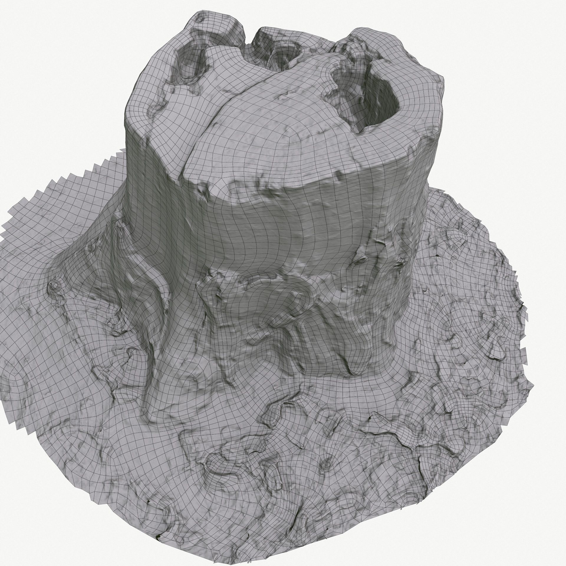 3D Scan BPR Tree Stump Collection model Low-poly 3D model_116