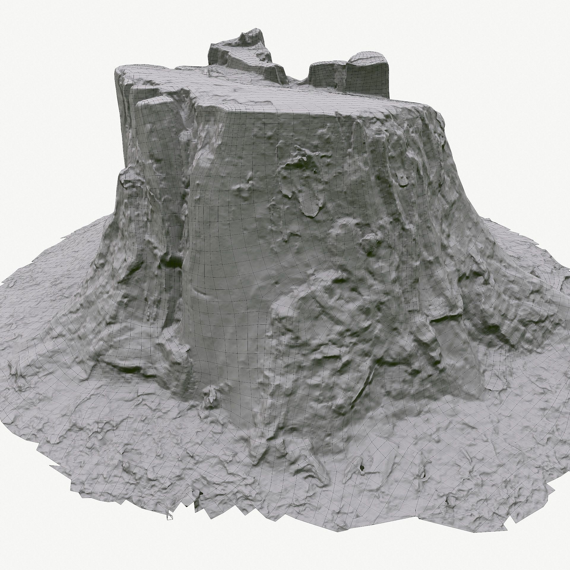 3D Scan BPR Tree Stump Collection model Low-poly 3D model_138