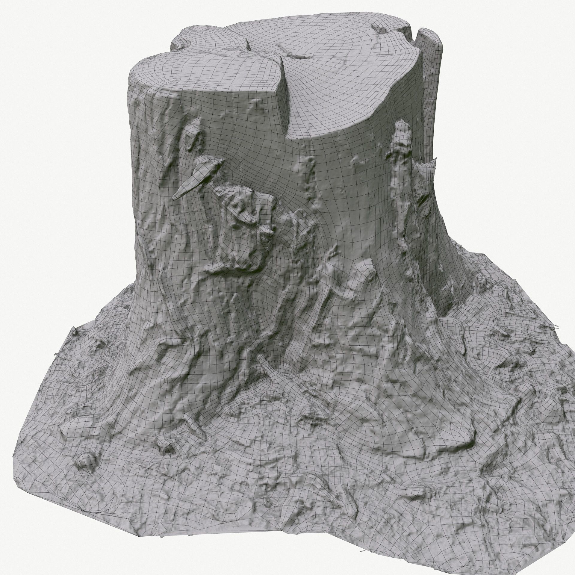 3D Scan BPR Tree Stump Collection model Low-poly 3D model_148