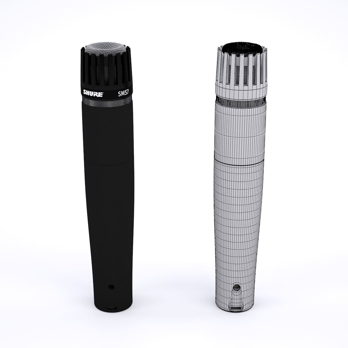 Shure SM57 Microphone 3D model_2