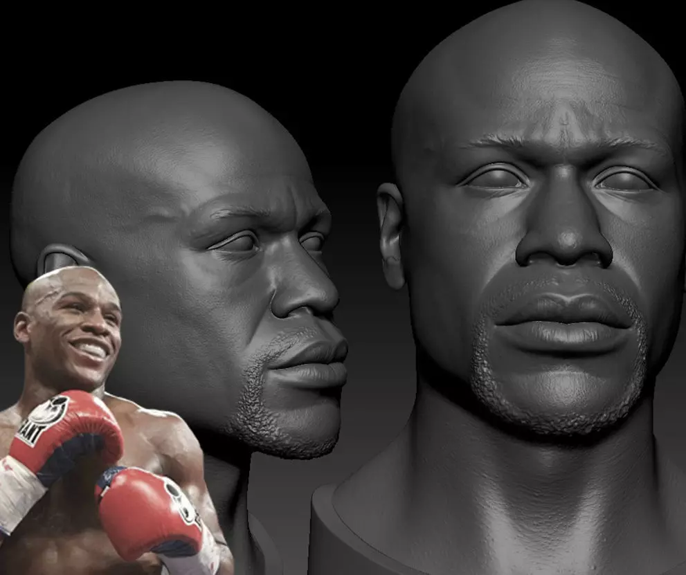 Floyd Mayweather Likeness Miniature for 3d Printing 3D print model_0