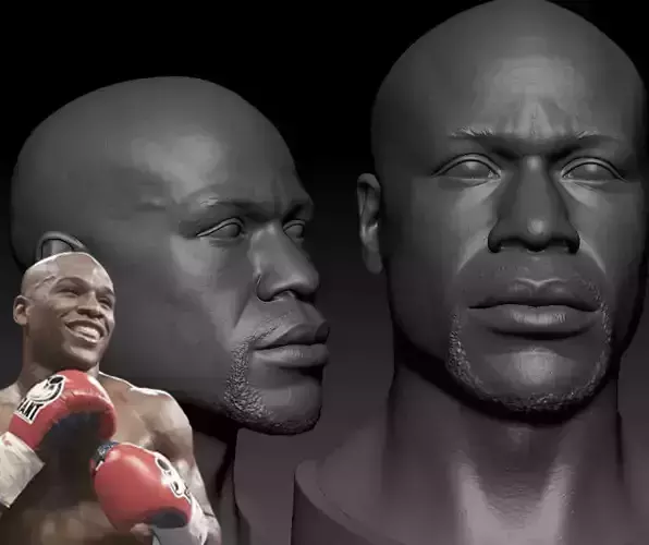 Floyd Mayweather Likeness Miniature for 3d Printing 3D print model Floyd Mayweather Likeness Miniature for 3d Printing 3D print model