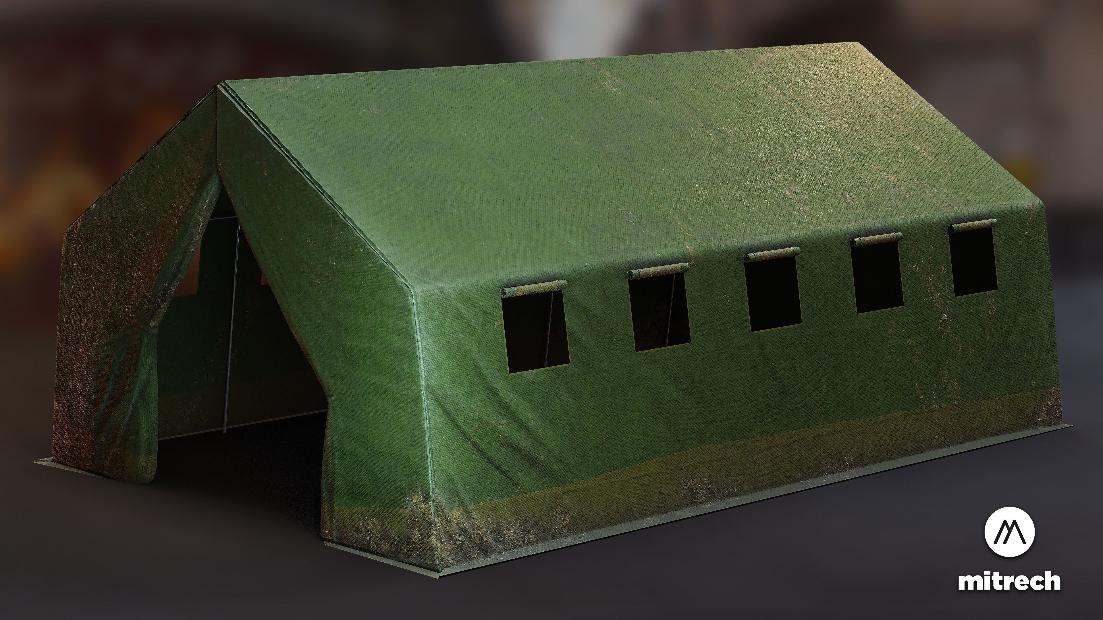 Military Base Tent PBR Low-poly 3D model_2