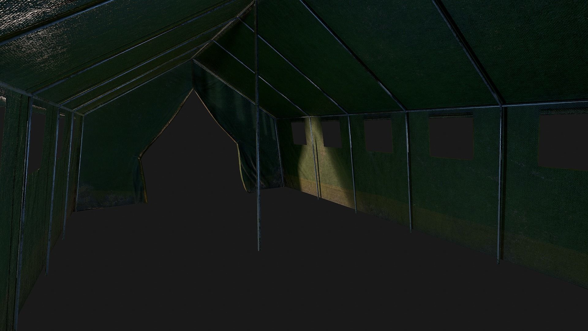 Military Base Tent PBR Low-poly 3D model_6