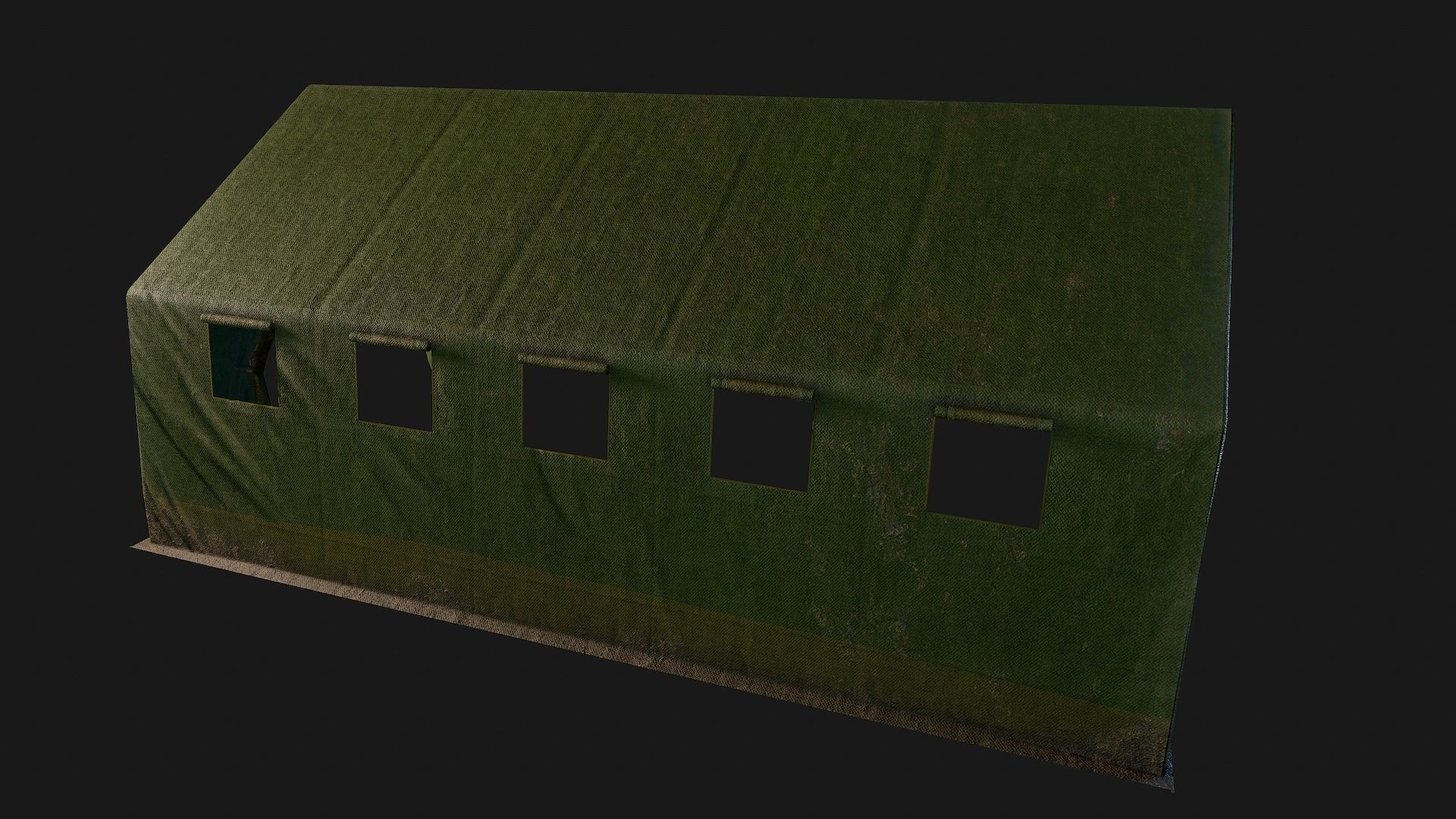 Military Base Tent PBR Low-poly 3D model_11