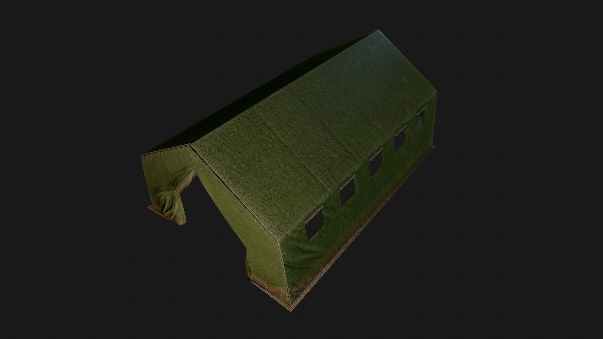 Military Base Tent PBR Low-poly 3D model_4