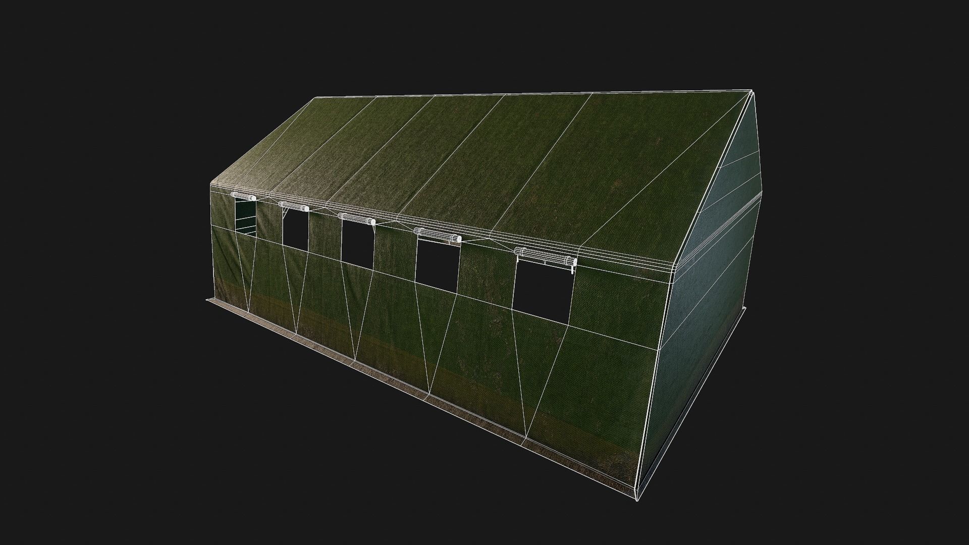 Military Base Tent PBR Low-poly 3D model_13