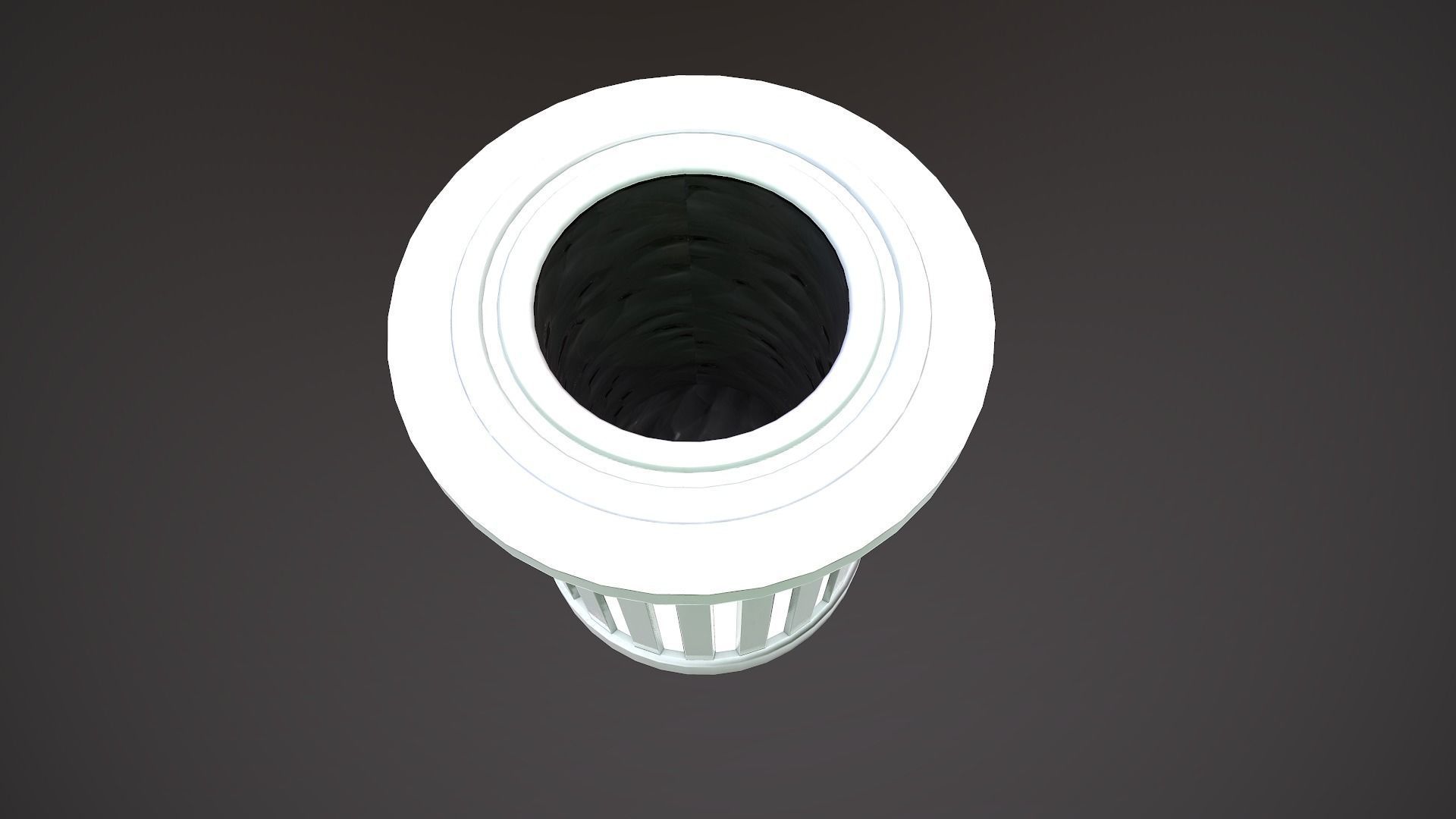 Futuristic Trash Can Medium Low-poly 3D model_1