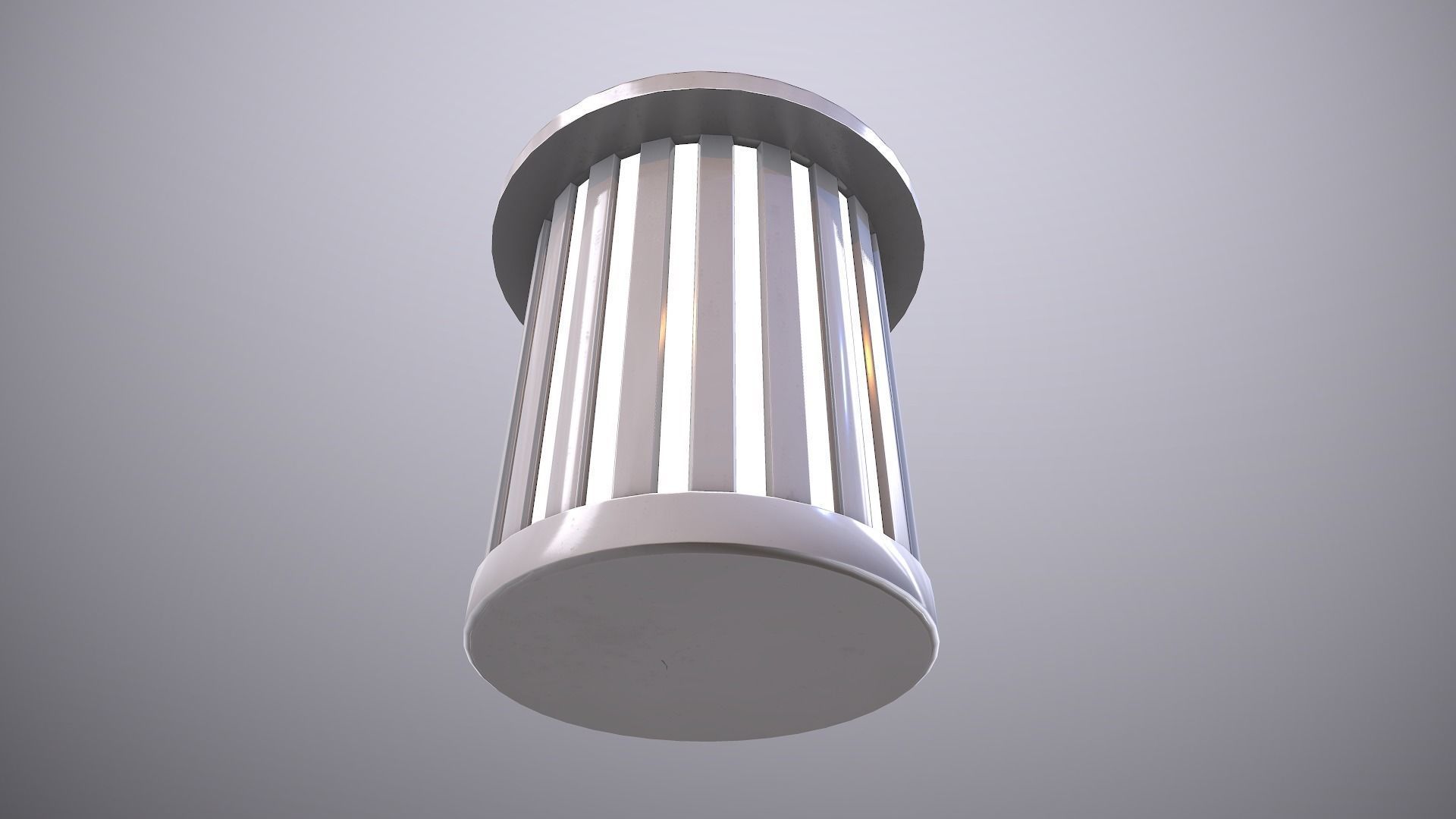 Futuristic Trash Can Medium Low-poly 3D model_2