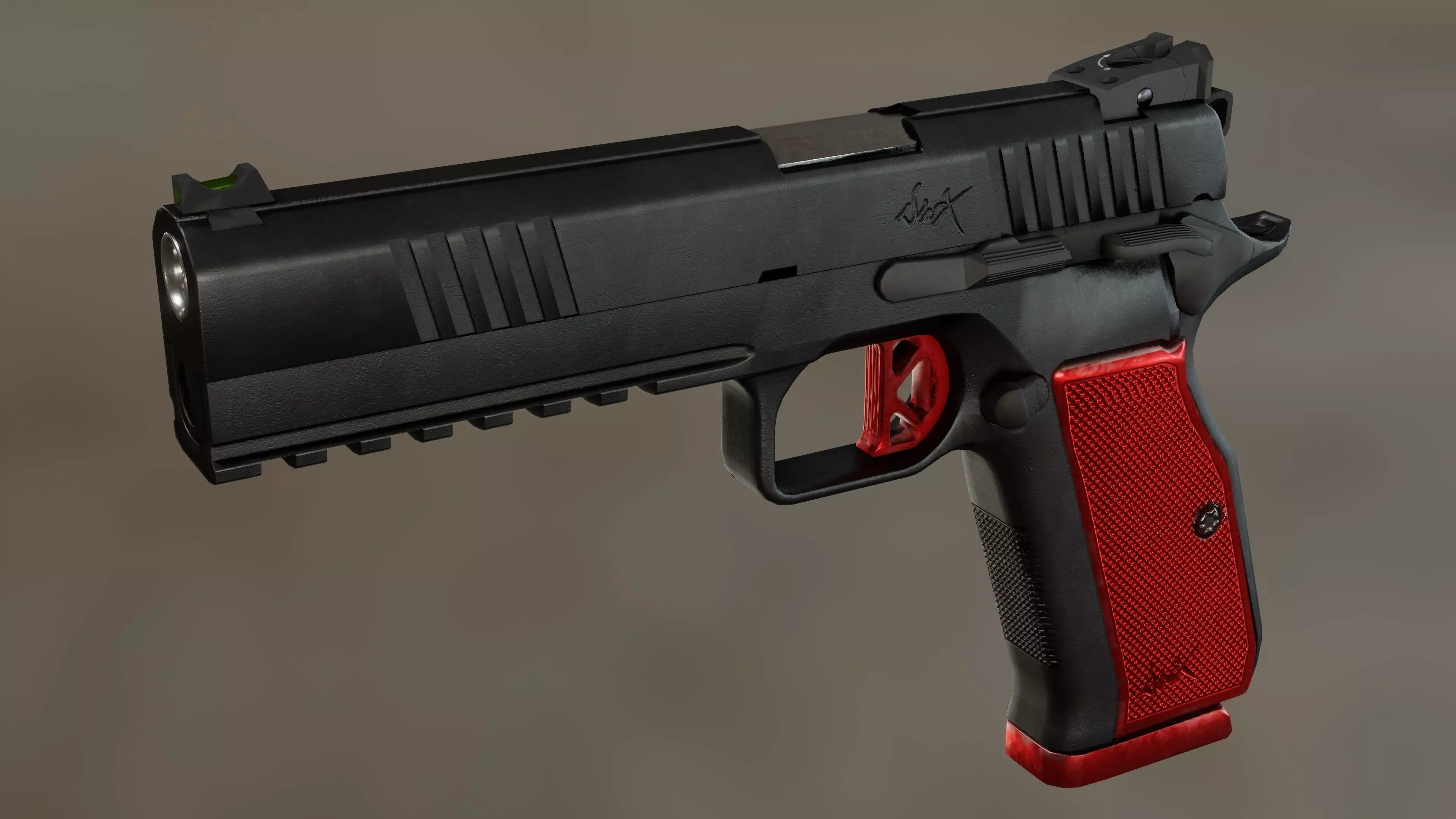 Dan Wesson DWX Low-poly 3D model_0