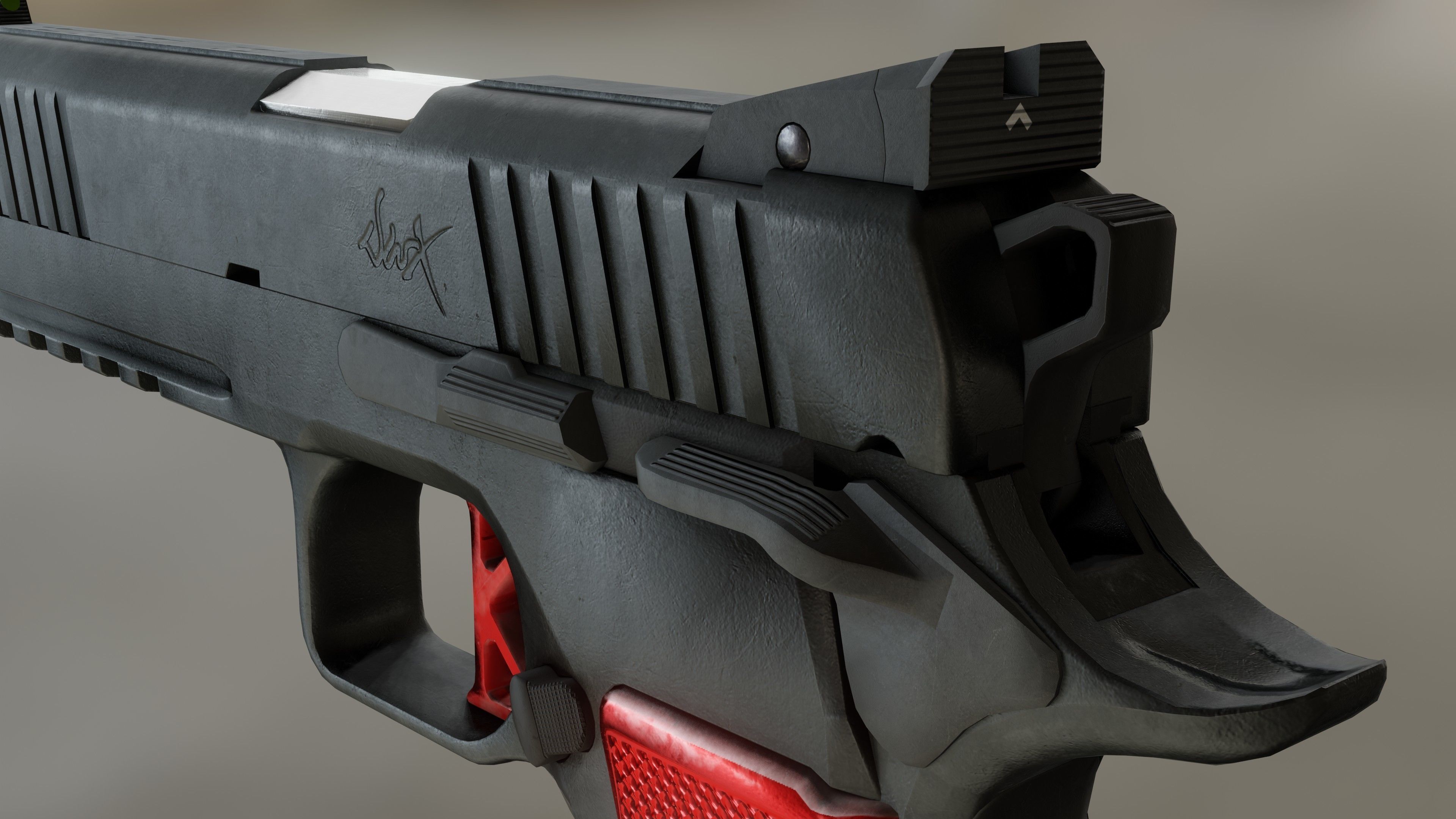 Dan Wesson DWX Low-poly 3D model_9