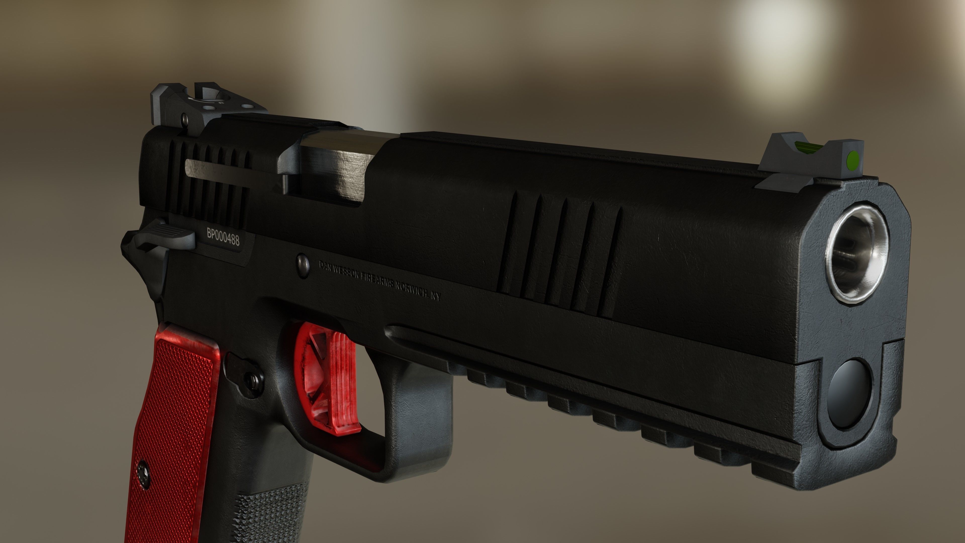 Dan Wesson DWX Low-poly 3D model_7