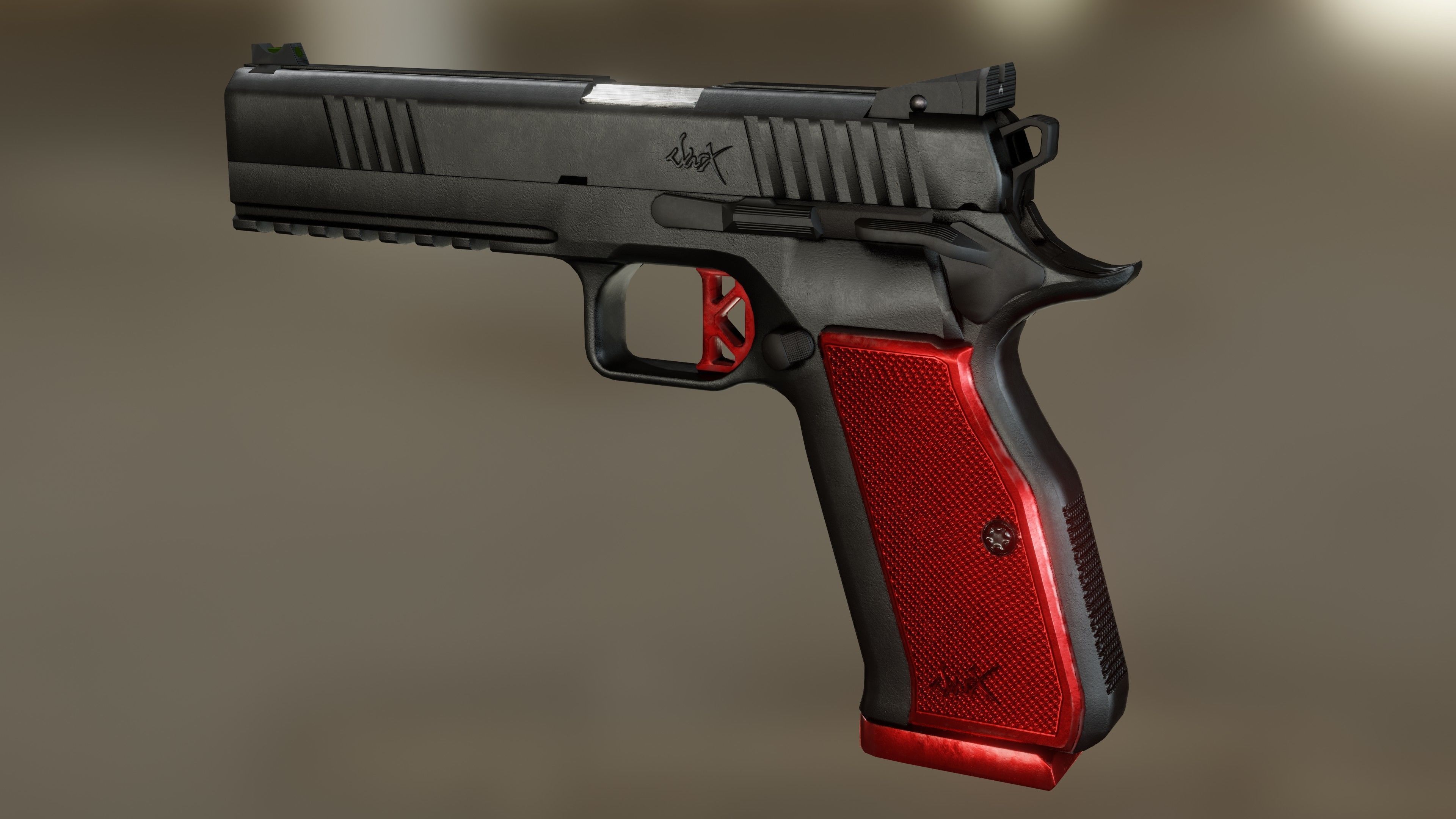 Dan Wesson DWX Low-poly 3D model_3