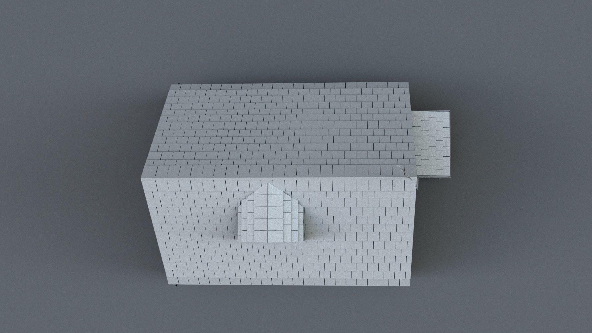 Kamehouse island with house and palm trees 3D model_8