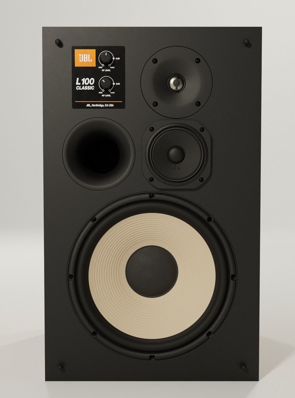 JBL L100 CLASSICS Loudspeaker with Stand PBR 3D model_5