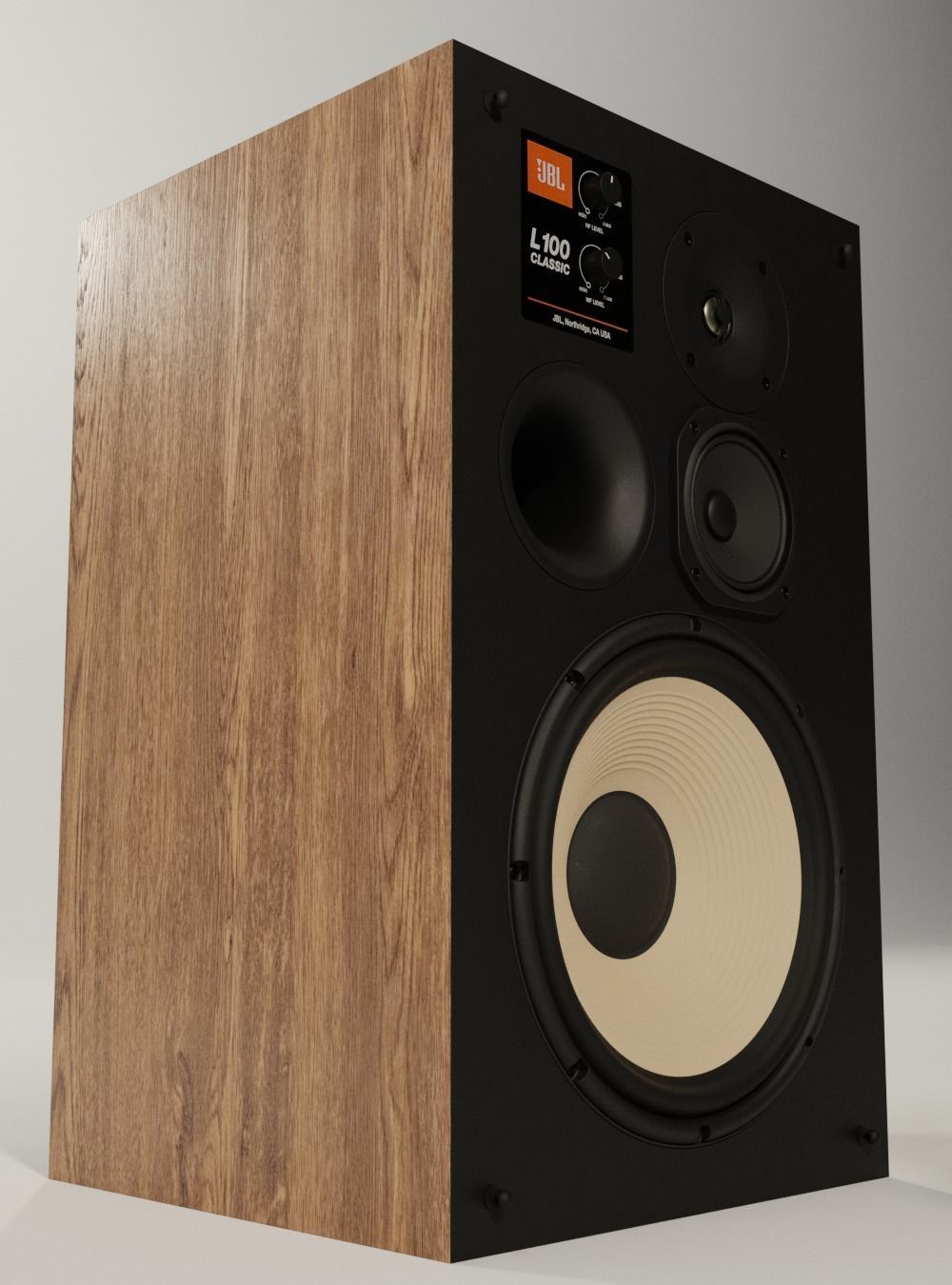 JBL L100 CLASSICS Loudspeaker with Stand PBR 3D model_2