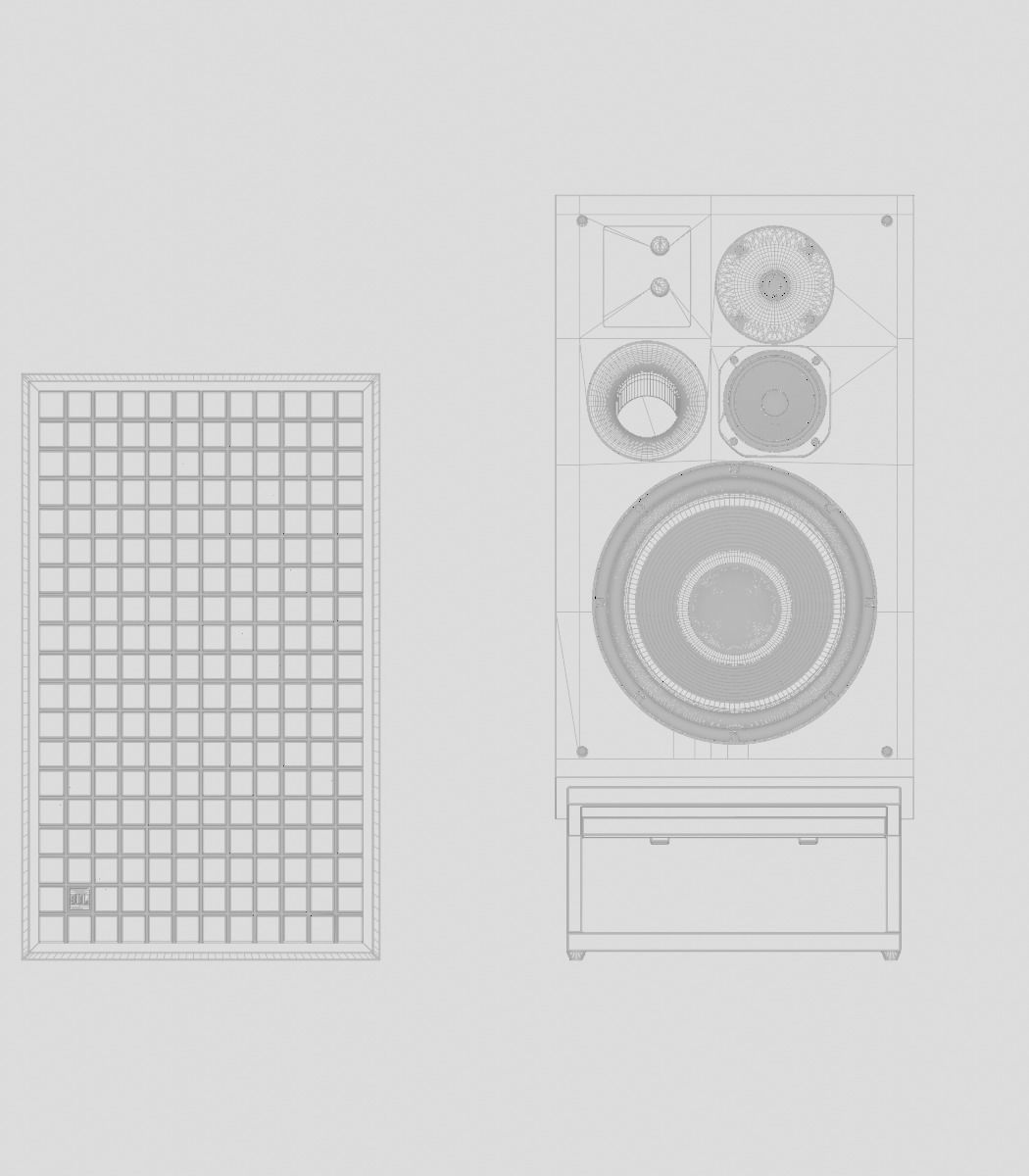 JBL L100 CLASSICS Loudspeaker with Stand PBR 3D model_14