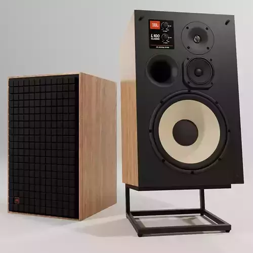 JBL L100 CLASSICS Loudspeaker with Stand PBR 3D model