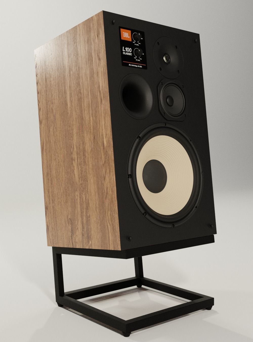 JBL L100 CLASSICS Loudspeaker with Stand PBR 3D model_11