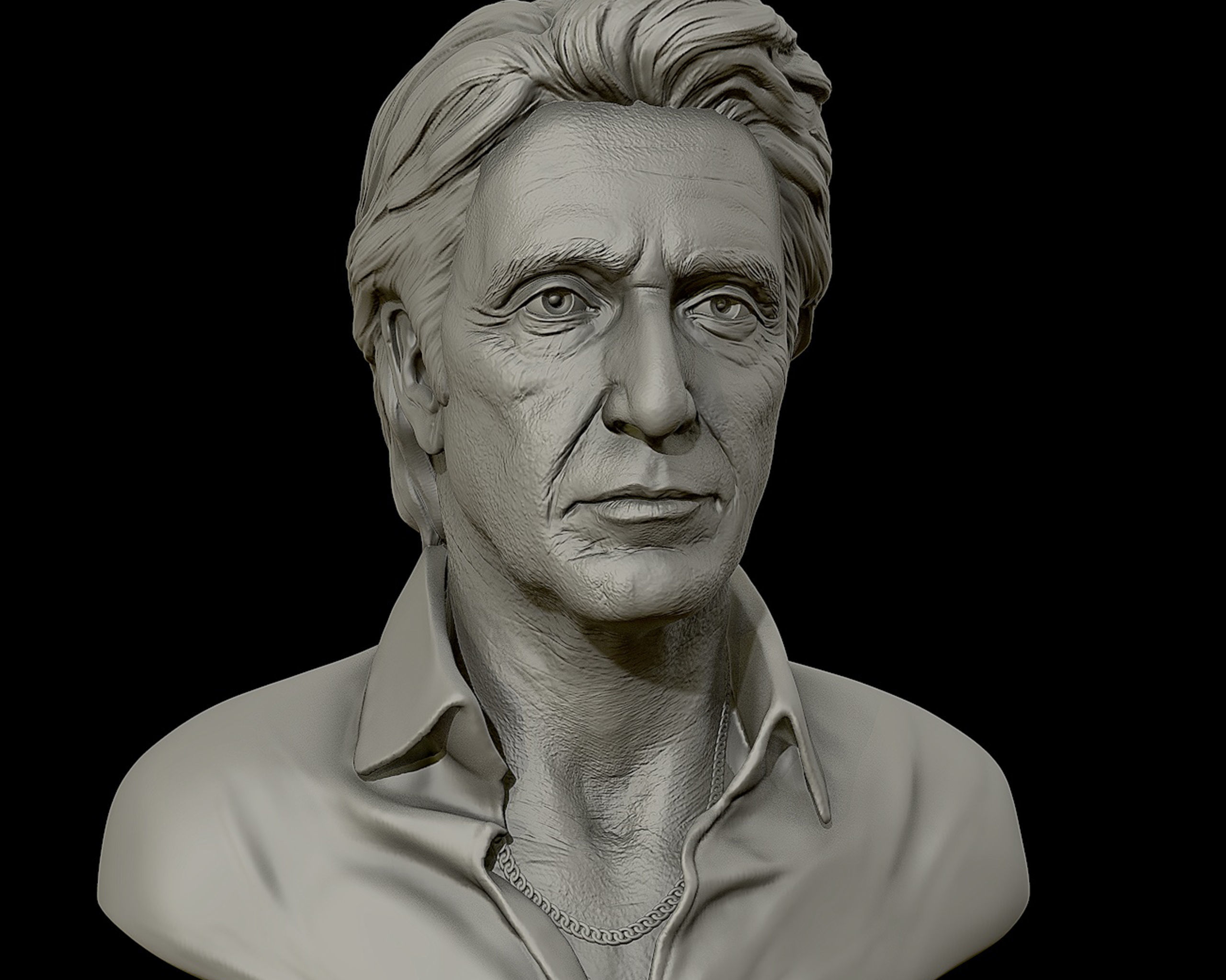  AlPacino bust sculpture 3D print model_8