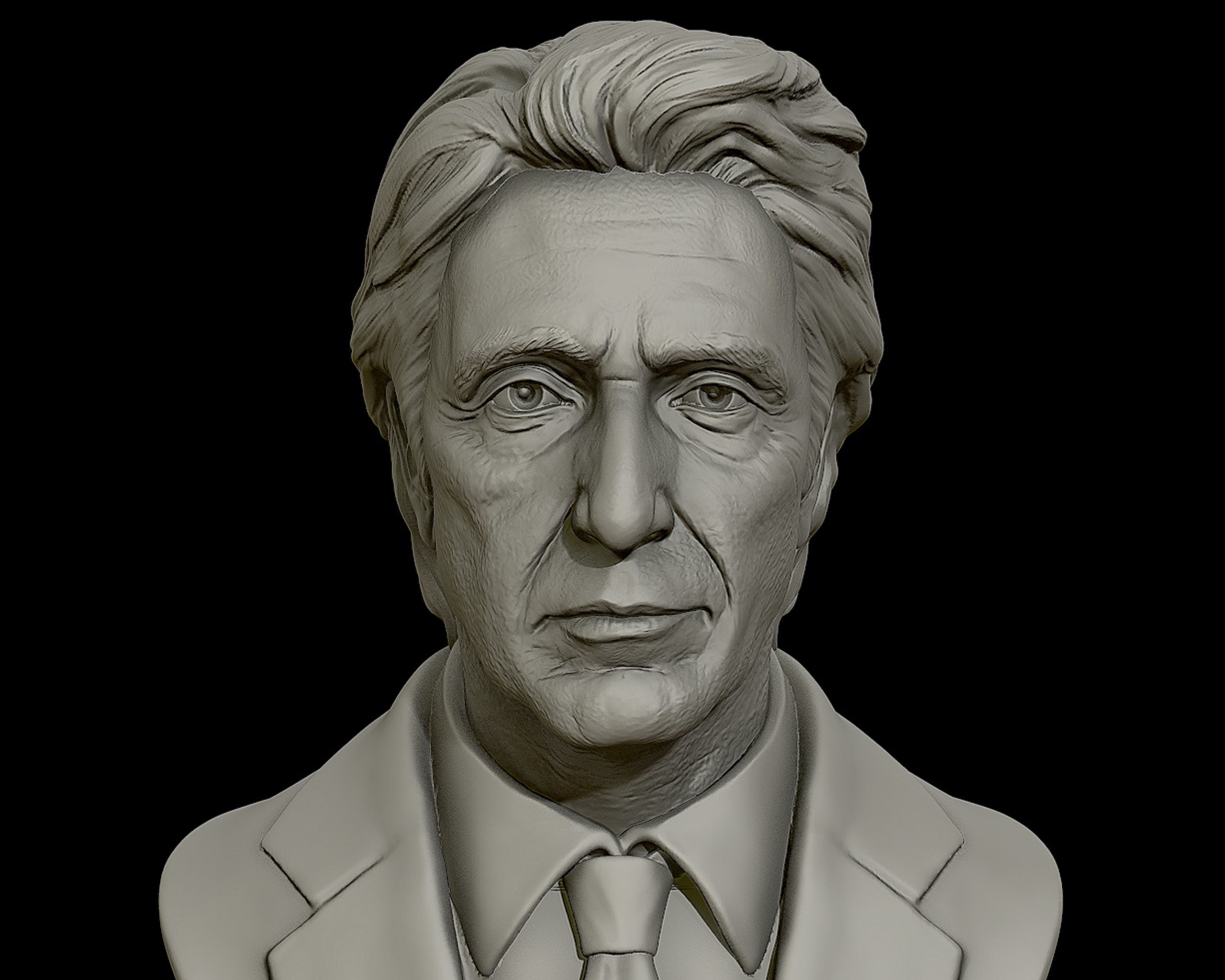  AlPacino bust sculpture 3D print model_6
