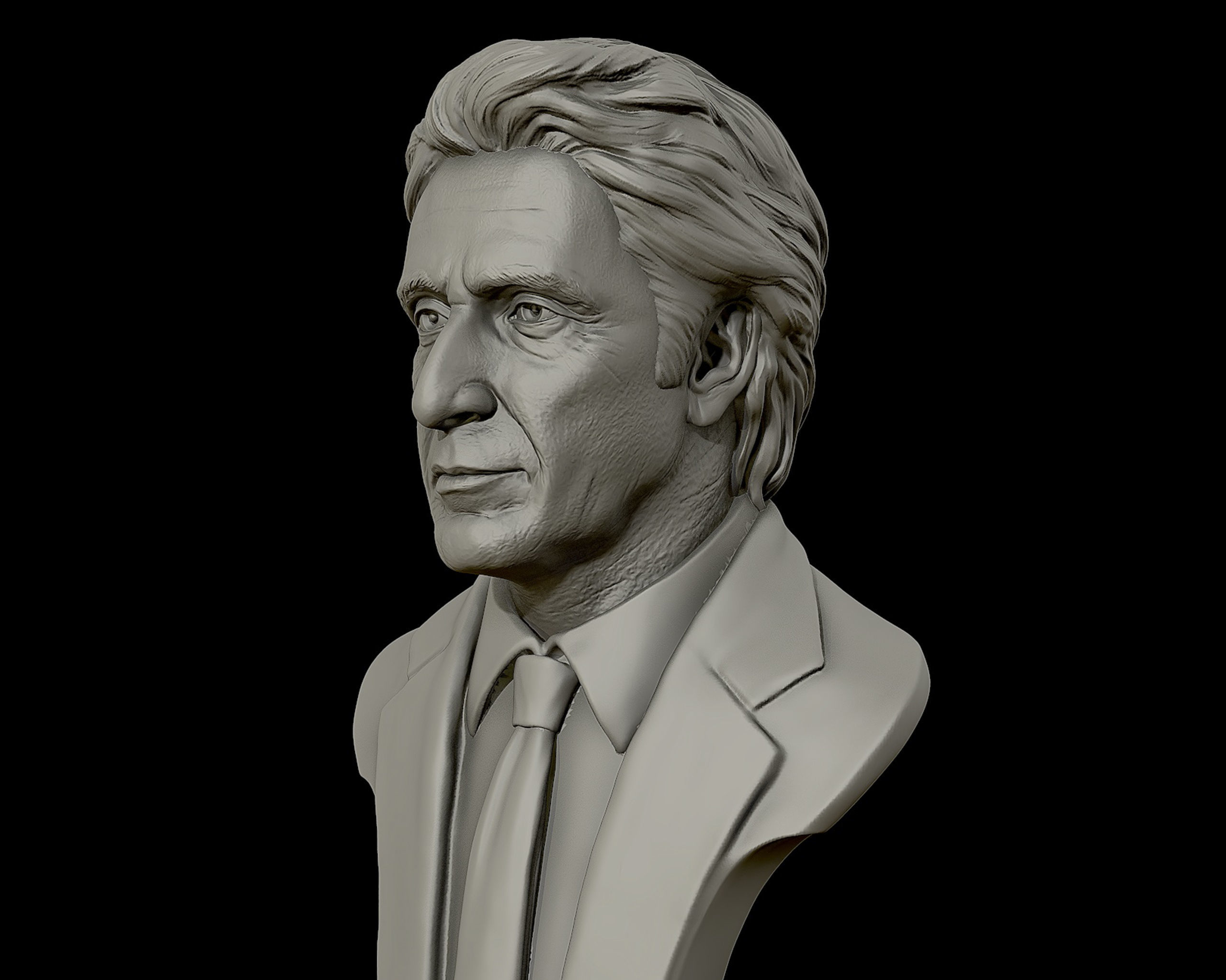  AlPacino bust sculpture 3D print model_5