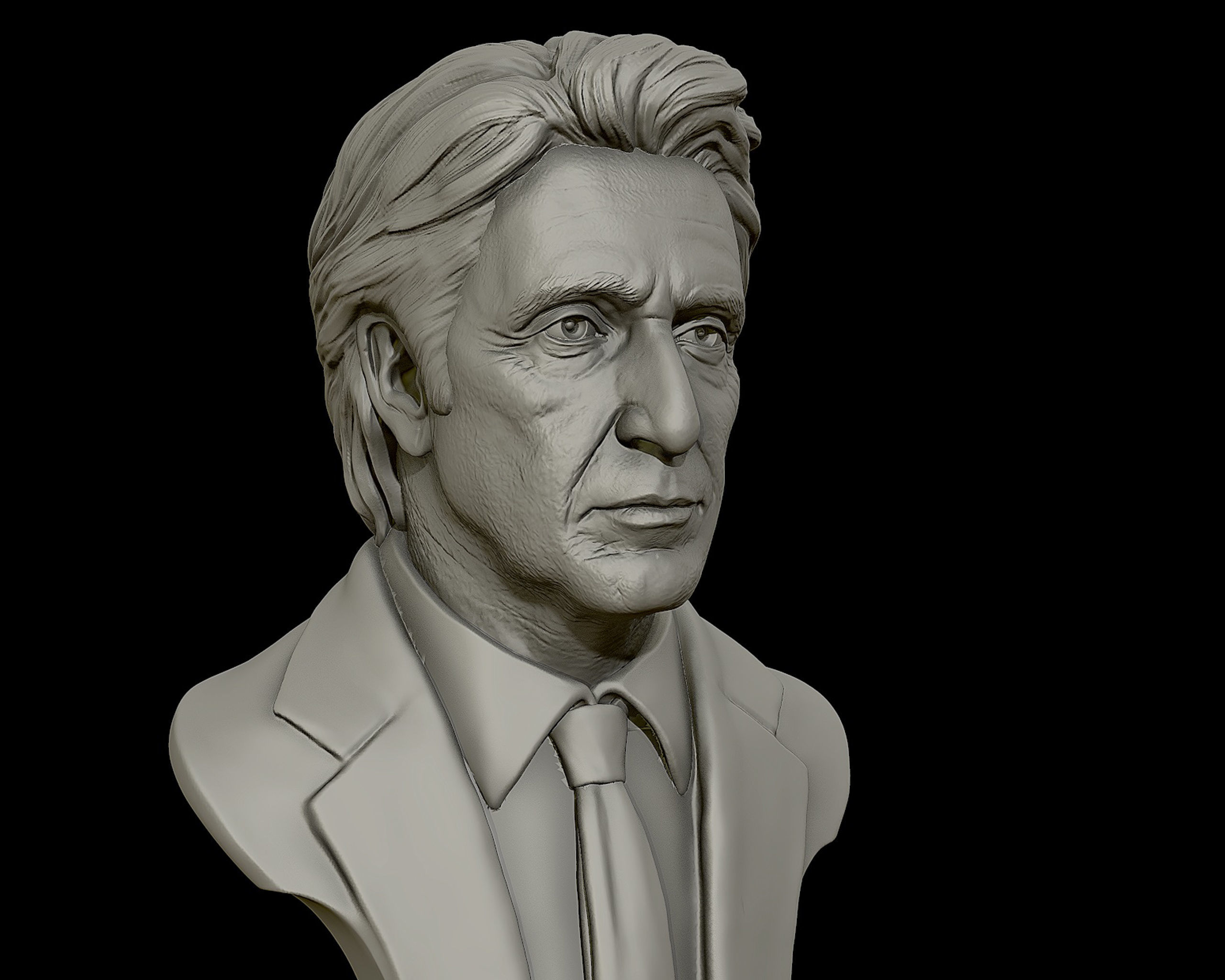  AlPacino bust sculpture 3D print model_4