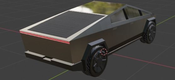 Tesla Cyber truck textured Free 3D model_1