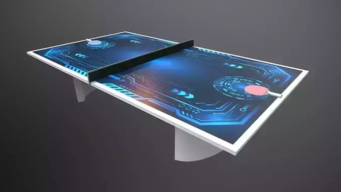 Futuristic Ping Pong Table Low-poly 3D model