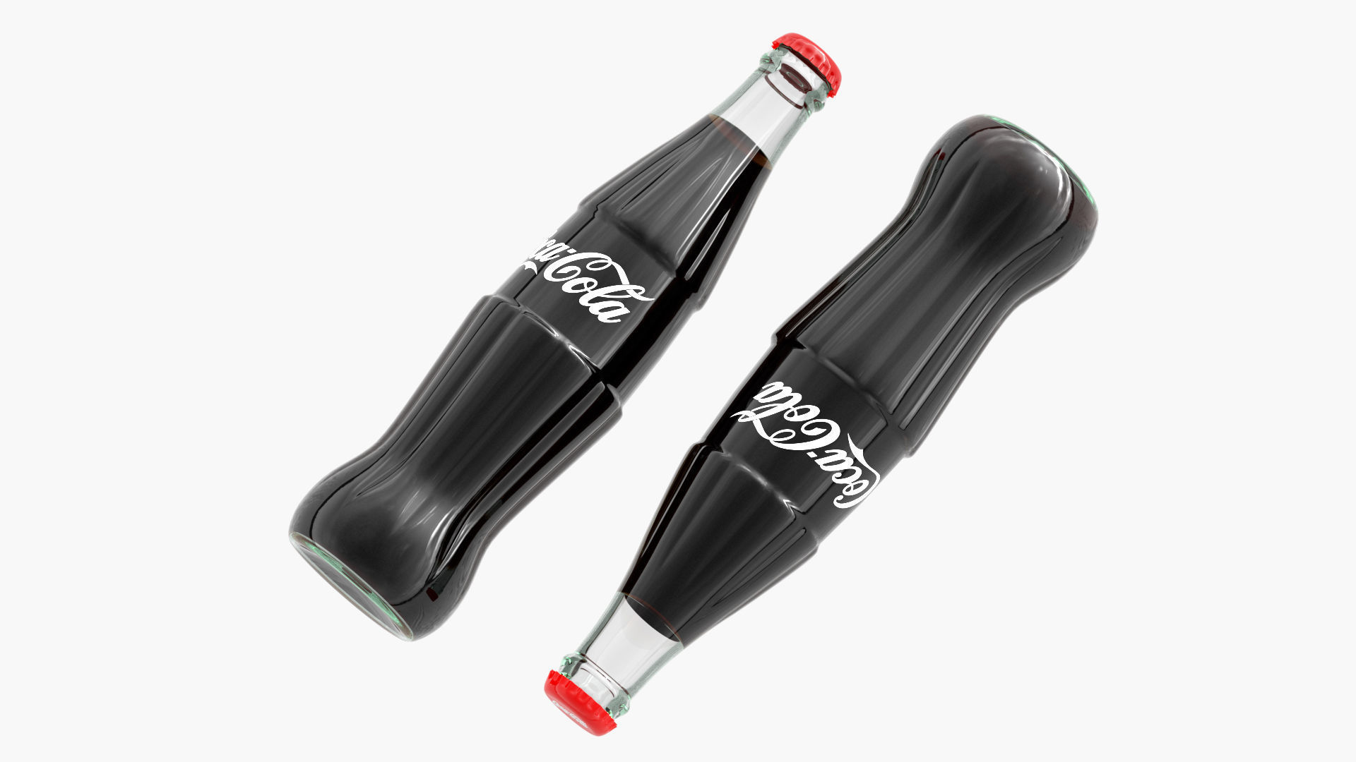 Coca Cola Bottle  Low-poly 3D model_2