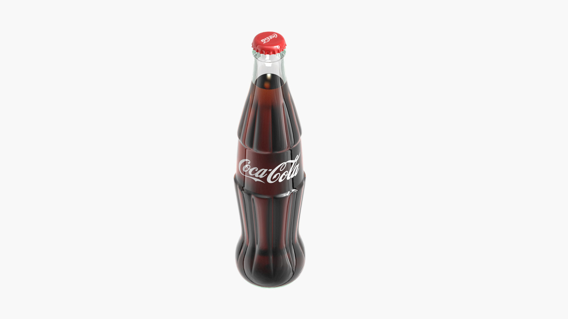 Coca Cola Bottle  Low-poly 3D model_1