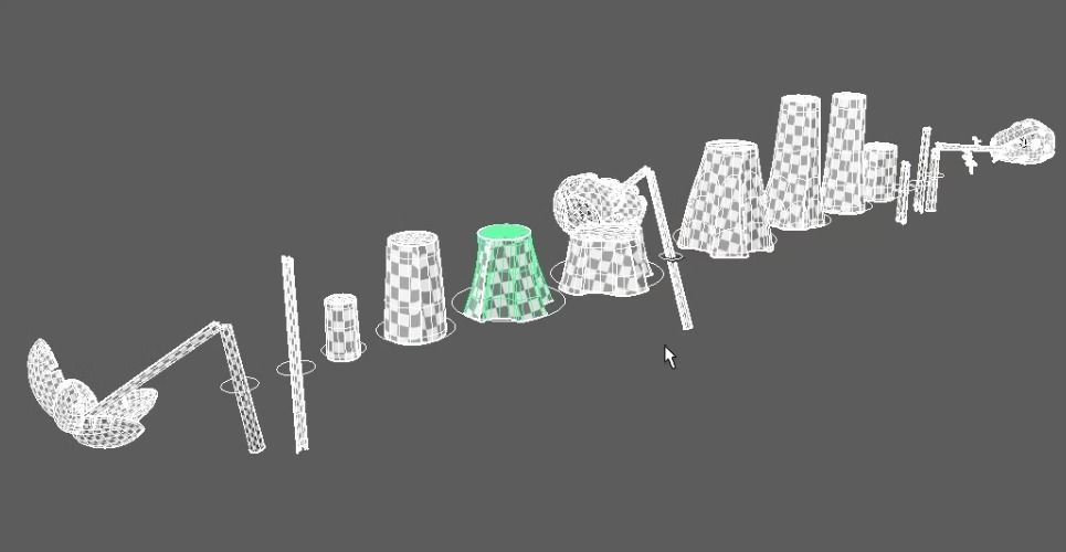 Cutted trees 3D model_4