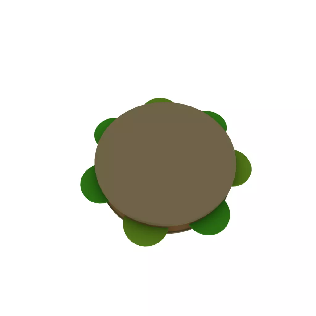 Tropical tambourine 3D model_0