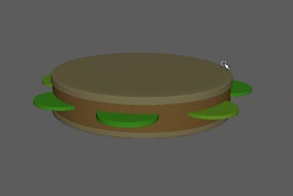 Tropical tambourine 3D model_1