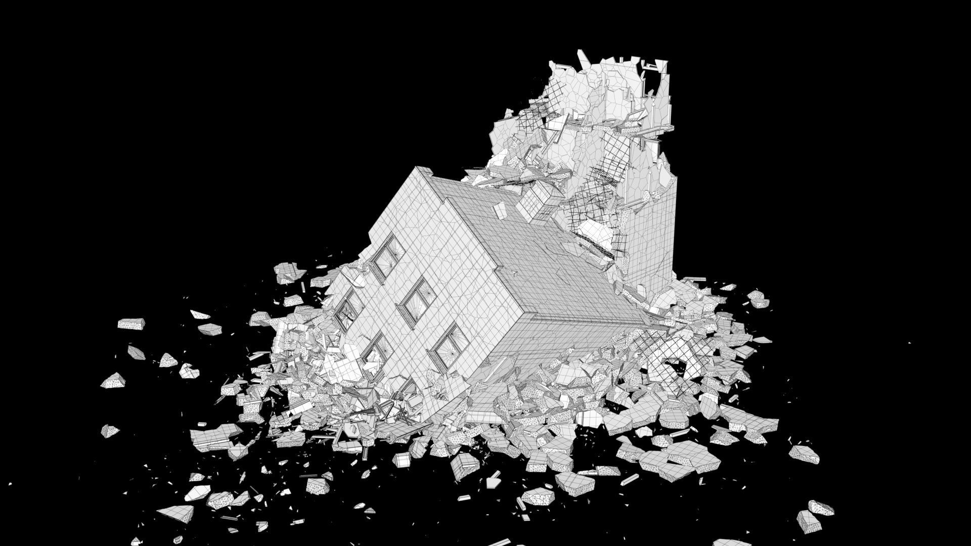 Collapsed Building 2 3D model_9