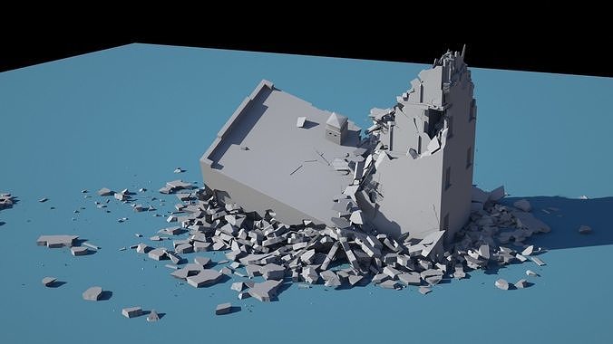 Collapsed Building 2 3D model 3