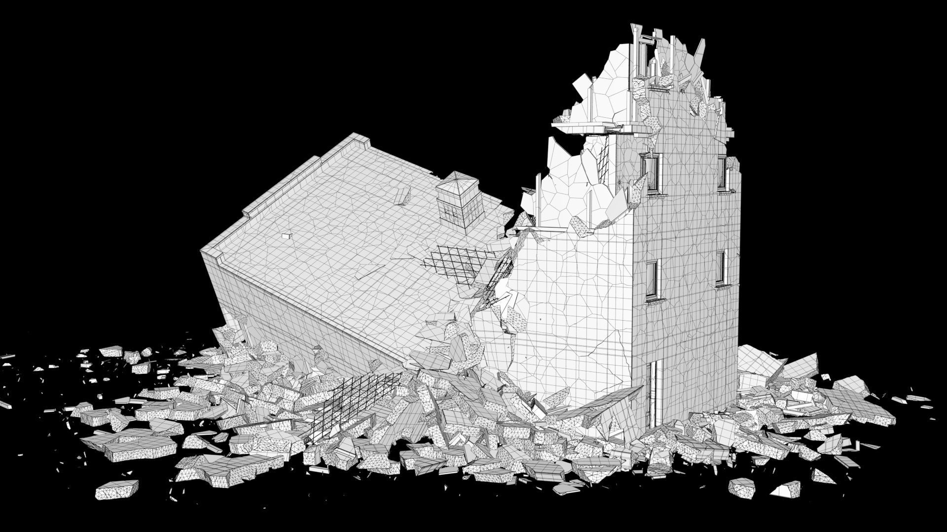 Collapsed Building 2 3D model_10
