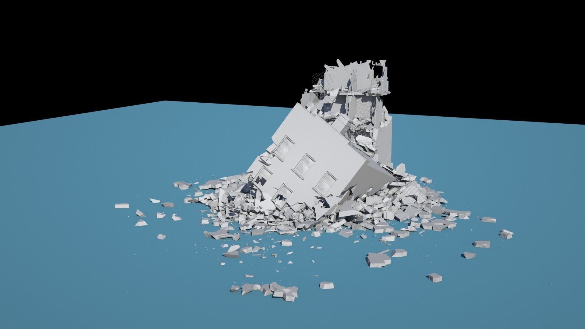 Collapsed Building 2 3D model_1